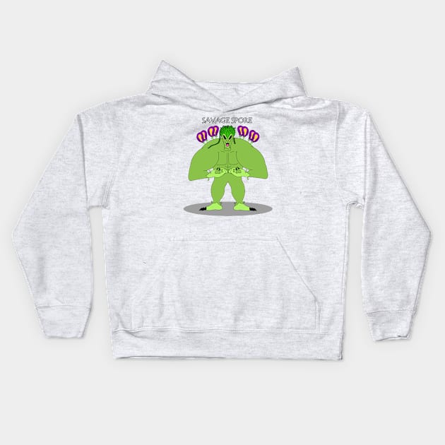 Adult Savage Spore Kids Hoodie by garciajey